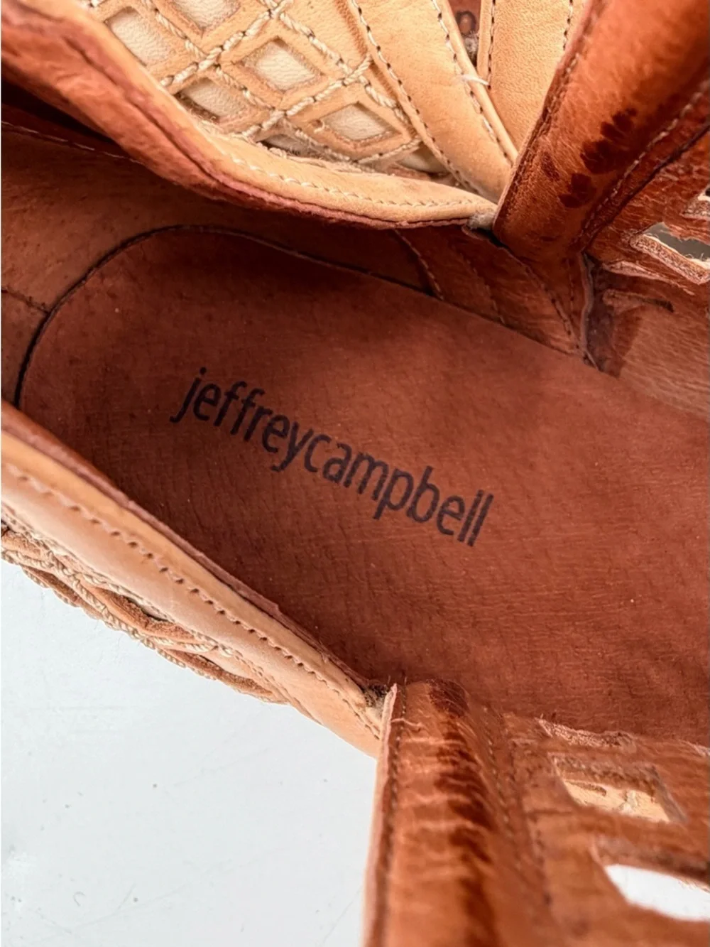 Jeffery Campbell Taggart Cage Leather Booties 7.5